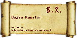 Bajza Kasztor névjegykártya
